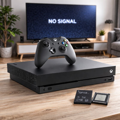 Xbox One X No signal on the TV repair HDMI Chip