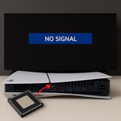 PS5 Slim No Signal On TV Repair HDMI IC CHIP